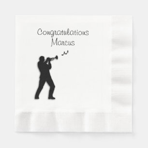 Trumpet Player Custom Congratulations Napkins