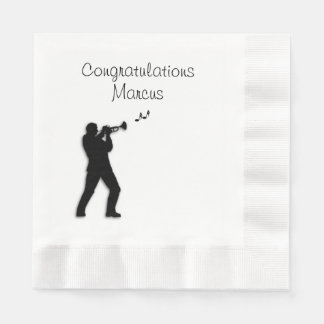 Trumpet Player Custom Congratulations Napkins