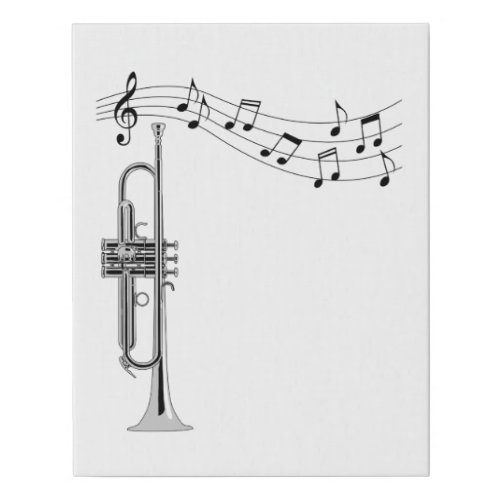 Trumpet Player Faux Canvas Print