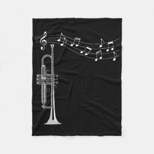 Trumpet Player Fleece Blanket