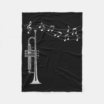 Trumpet Player Fleece Blanket by packratgraphics at Zazzle