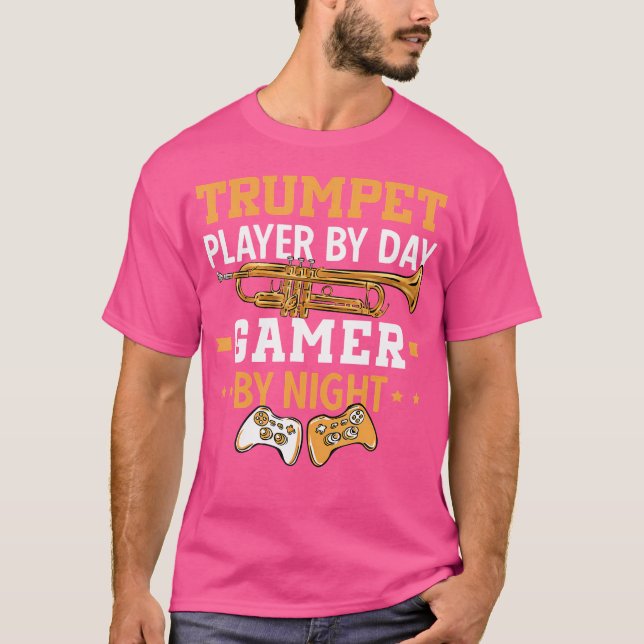 Trumpet Player Gamer Trumpeter Musical Instrument  T-Shirt (Front)