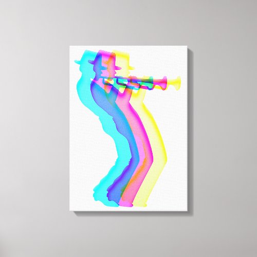 Trumpet Player Jazz Music Canvas Print