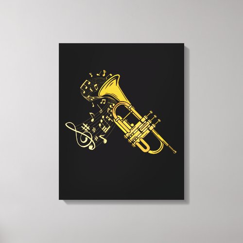 Trumpet Player Jazz Music Gift Big Band Trumpet Canvas Print