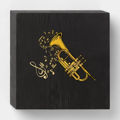 Trumpet Player Jazz Music Gift Big Band Trumpet Wooden Box Sign