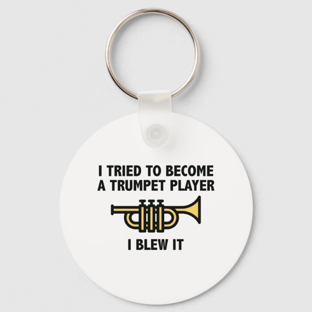 Trumpet Player Keychain (Front)