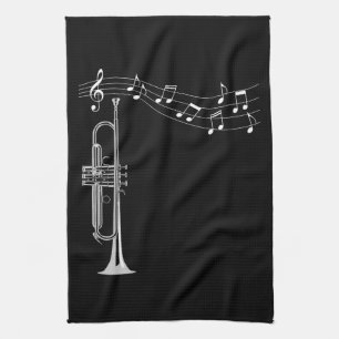 Trumpet Player Kitchen Towel