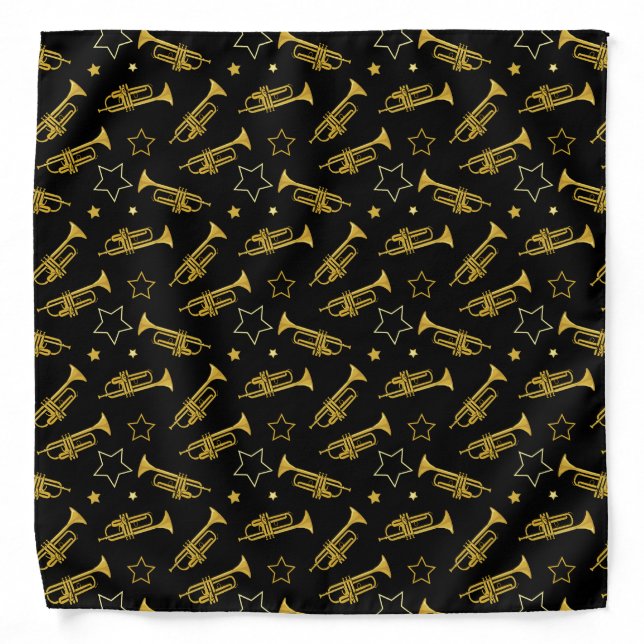 Trumpet Player Marching Band Bandana (Front)