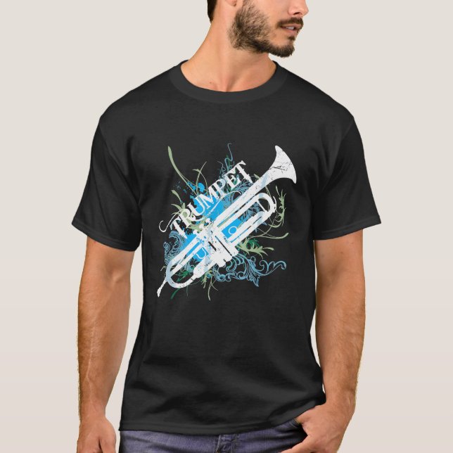 Trumpet Player Music Marching Band T-Shirt (Front)