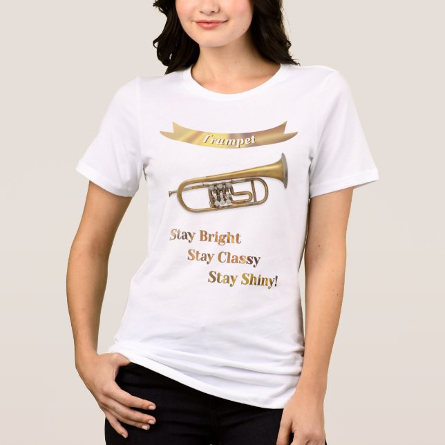 Trumpet Player Musical Instrument  Tri-Blend Shirt (Front)