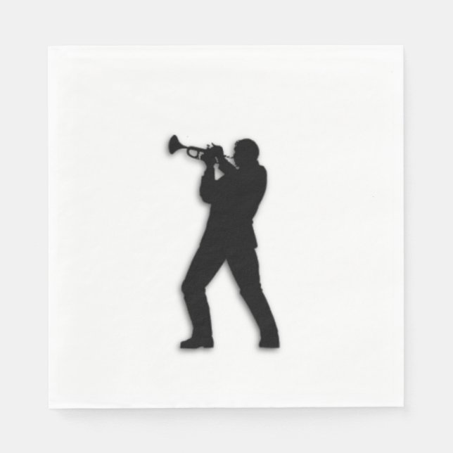 Trumpet Player Paper Napkins (Front)