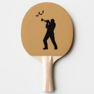 Trumpet Player Ping-Pong Paddle