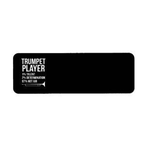 Trumpet Player Repeat Musicans Instrument Label