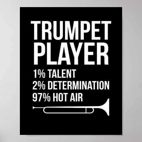 Trumpet Player Repeat Musicans Instrument Poster