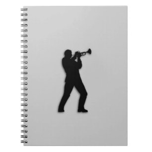 Trumpet Player Silver Notebook