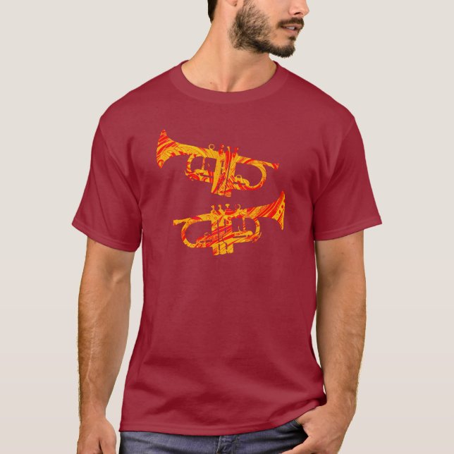 Trumpet Player Special Modern Music Brass T-Shirt (Front)