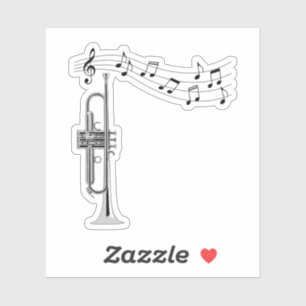 Trumpet Player Sticker