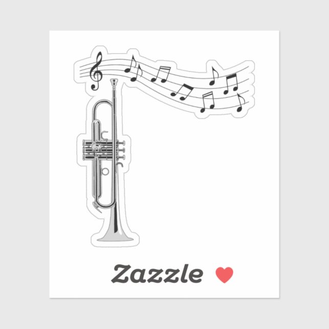 Trumpet Player Sticker (Sheet)