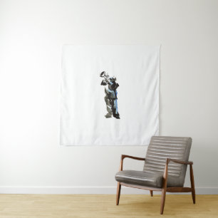 Trumpet Player Tapestry