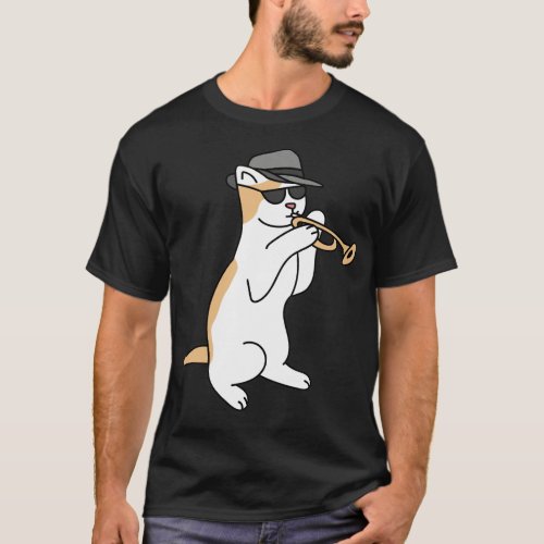Trumpet Player Trumpet Cat Cat Jazz T_Shirt