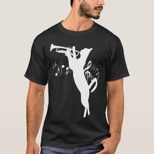 Trumpet Player Trumpet Cat Cat Vintage T_Shirt