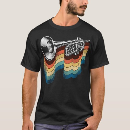 Trumpet Player Trumpet Retro Retro Vintage T_Shirt