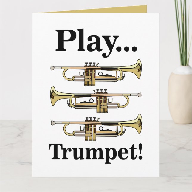 Trumpet Player Trumpeter Musician Card (Front)