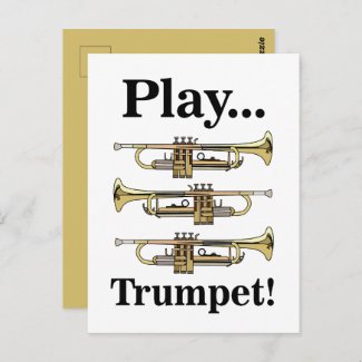 Trumpet Player Trumpeter Musician Postcard
