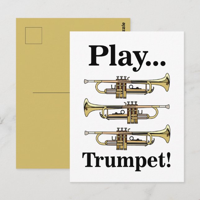 Trumpet Player Trumpeter Musician Postcard (Front/Back)