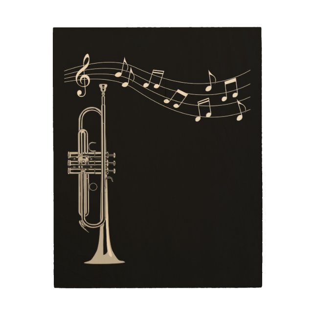 Trumpet Player Wood Wall Art (Front)