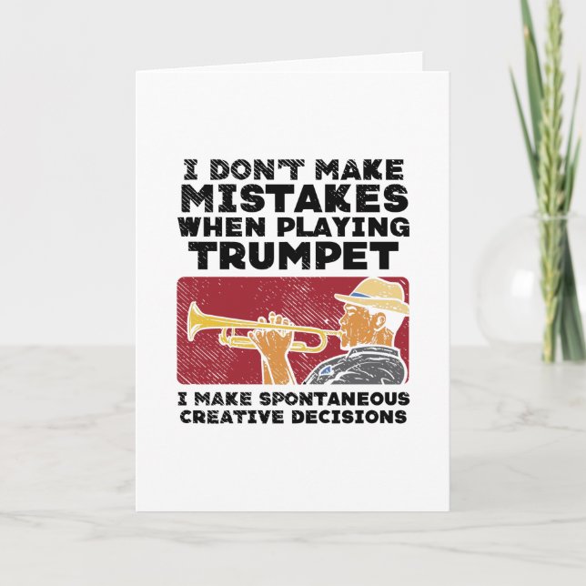 Trumpet - Playing A Trumpet Card (Front)