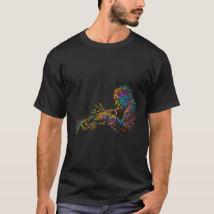 Trumpet Playing Jazz Brass Section Multi Colored S T-Shirt