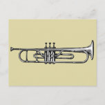 Trumpet Postcard at Zazzle