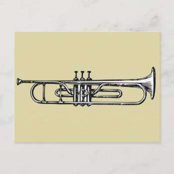Trumpet Postcard by Kinder_Kleider at Zazzle