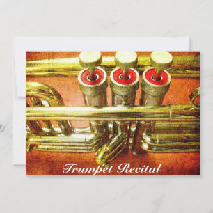 Trumpet Recital cool jazz stylish performance Invitation