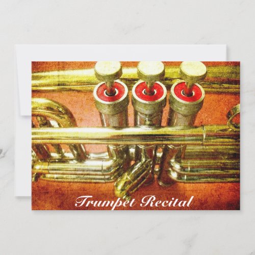 Trumpet Recital cool jazz stylish performance Invitation