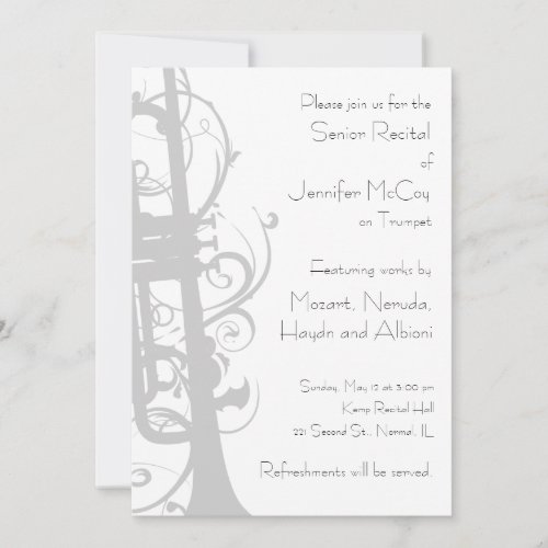 Trumpet Recital Invitation