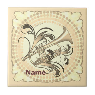 Trumpet Rhythm Ceramic Tile