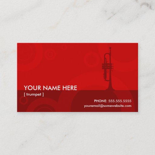 Customizable trumpet rings business cards