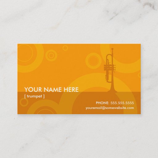 Customizable trumpet rings business cards