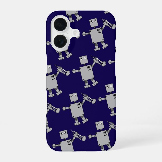Trumpet Robot Iphone Case (Back)