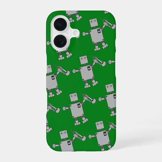 Trumpet Robot Iphone Case (Back)