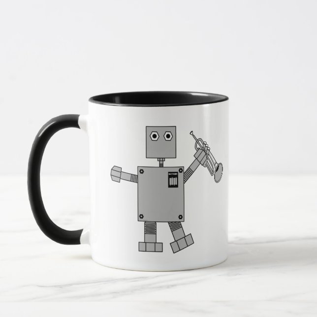 Trumpet Robot Mug (Left)