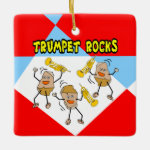 Trumpet Rocks Ceramic Ornament