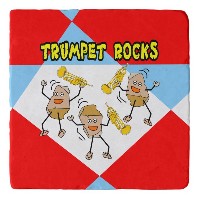 Trumpet Rocks Trivet (Front)
