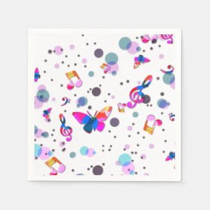 Trumpet Section Blue Music Napkins