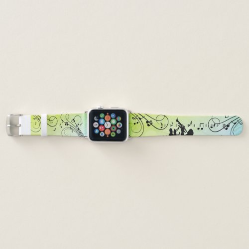 Trumpet Section Green Music Apple Watch Band