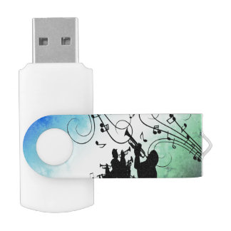 Trumpet Section Green Music Flash Drive