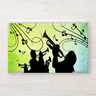 Trumpet Section Green Music HP Laptop Skin