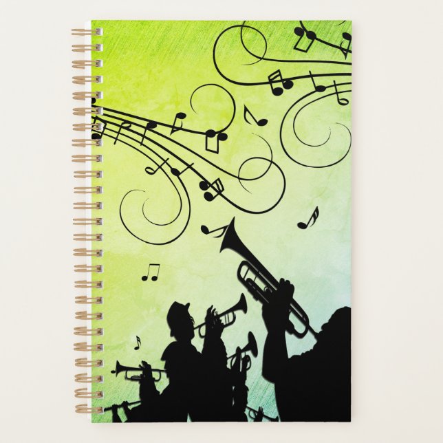 Trumpet Section Green Music Planner (Front)